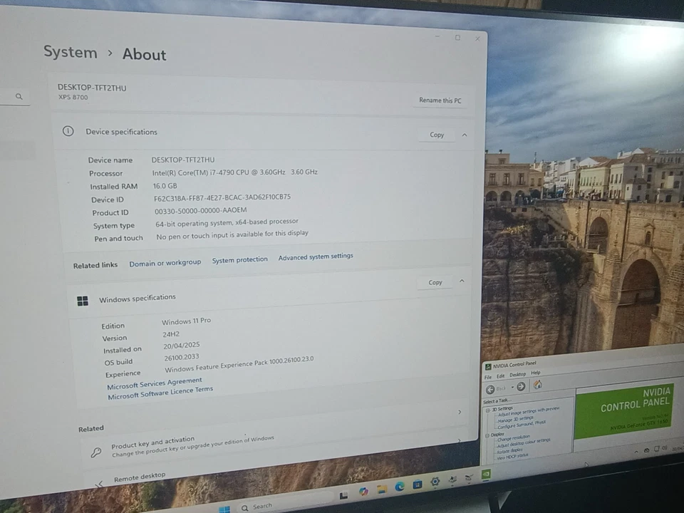 DELL GAMING PC i7-4790 3.6Ghz 16GB 500GB SSD +1TB WIN 11 QUADRO M4000 WiFI CAD - Image 2 of 4