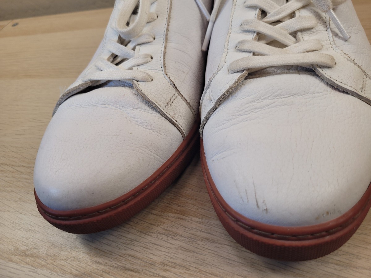 Men\'s Allen Edmonds Courtside Leather Sneaker Size 11 D White 3580 Allen Edmonds Courtside 3580 White Leather Shoe Sneakers  main image 4