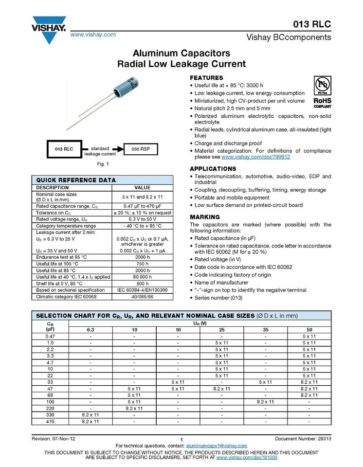 2pcs - PHILIPS 013 470uF (470µF) 6.3V Radial Low Leakage Current ...