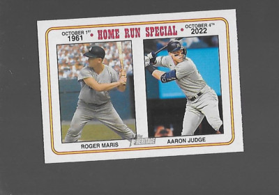 Beauty 2023   Roger Maris &Aaron Judge, Topps Heritage, Home Rum Special