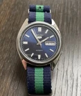 Vintage Seiko 7S26-3040 Automatic Day/Date, Navy Blue Dial, VGC