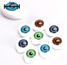 Glasaugen 8mm Cabochons, Scrapbooking, Puppenherstellung, Aug&auml;pfel 2St.
