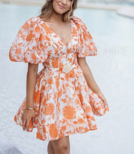zimmermann postcard puff sleeve mini