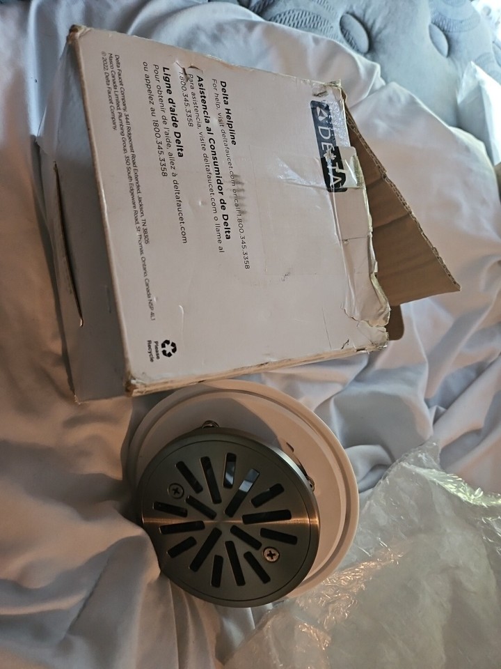 Delta DT061411KS 4" TileIn Round Shower Drain Black Stainless eBay