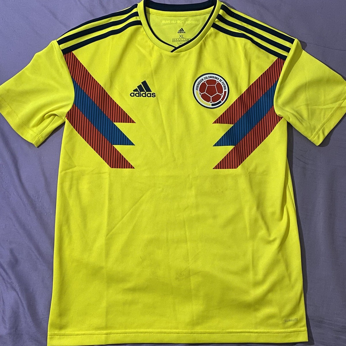 Colombia 2018 World Cup Home Adidas Size Used,  Excellent*