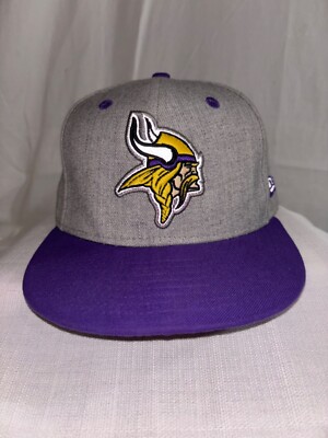 Minnesota Vikings Football New Era 59Fifty Fitted Hat 7/8 Gray Purple 