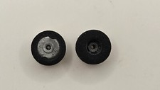 Tyco Original Rear Rim Gray w/Foam Tire 2pc 1 Pair HO Slot Car Parts
