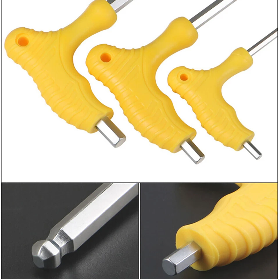 T-Handle Allen Hex Key Screwdriver 2mm-14mm Ball End Hexagon Keys Metric CR-V - Image 3 of 4