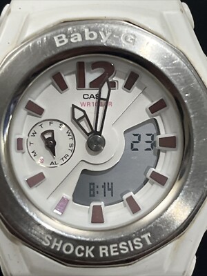 Casio Baby-G 5216 BGA-142 Women White Watch With New Battery! | eBay