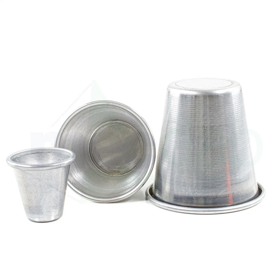 Forma Babà Napoletano Stampo Bicchiere In Alluminio Mignon, Medio e Grande 6 PZ - Immagine 3 di 3