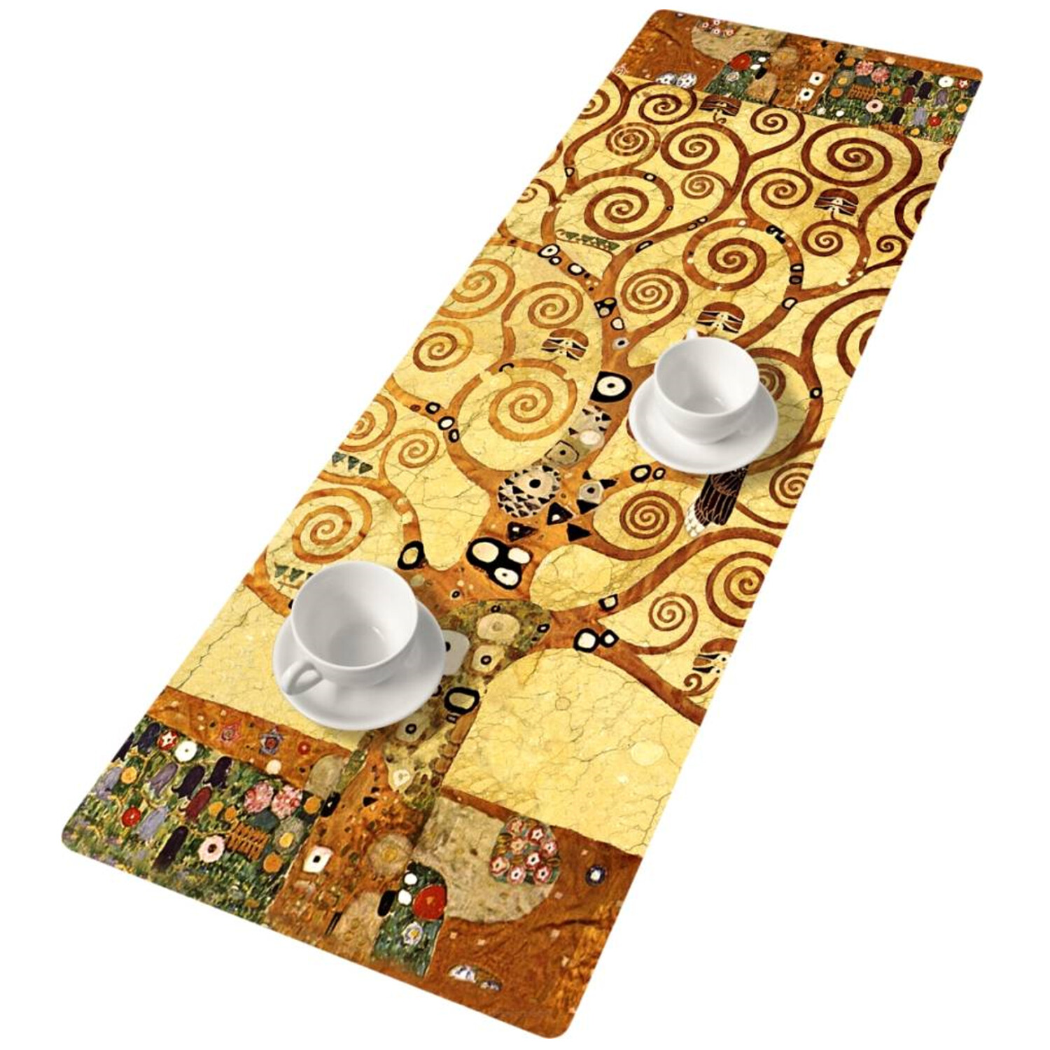 Chemin de table Bertoni feutre 115x40cm Artdeco EE080 rectangulaire gris