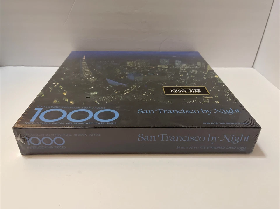 VTG Springbok 1000 pc Jigsaw Puzzle San Francisco by Night New Sealed - Image 3 of 4