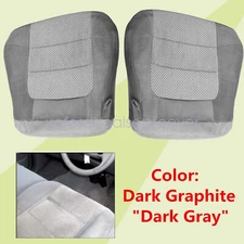 For 2001-2003 Ford F150 XLT Driver & Passenger Lower Fabric Seat Cover Dark Gray