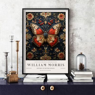 William Morris Druck, William Morris Ausstellung Poster Schmetterling (72c)