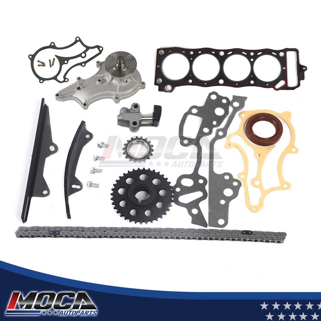 Timing Chain Kit Water Pump Head Gasket Set fit 8595 Toyota Pickup