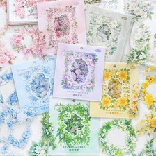 Flowers Blooms Scrapbooking Stickers Journal Planner Seal Card Decorative Crafts
