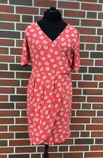 NEXT Kleid Gr. 38/40 Dress Damenkleid Aprikose Rot Beige Viskose Elasthan TOP