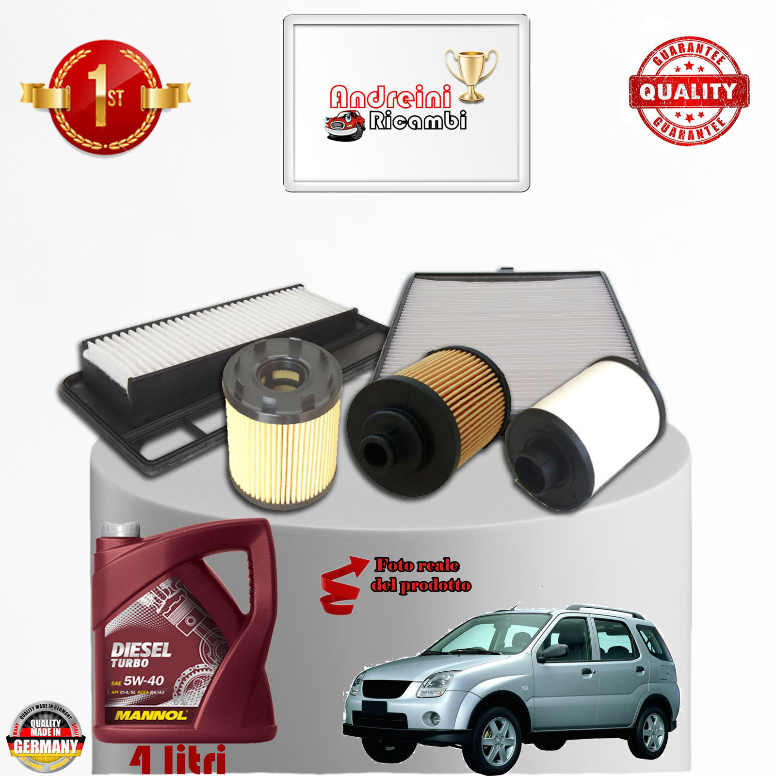 Kit Tagliando 4 Filtri Compatibile Con Audi A4 B7 2.0 TDI,BRF