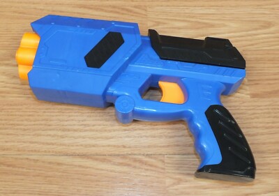 Unbranded Black Blue & Orange Toy Soft Foam Dart Pull Back Shooter Gun *READ*