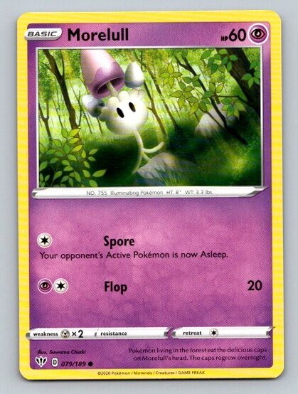 2020 Pokemon Card Darkness Ablaze Morelull 79/189
