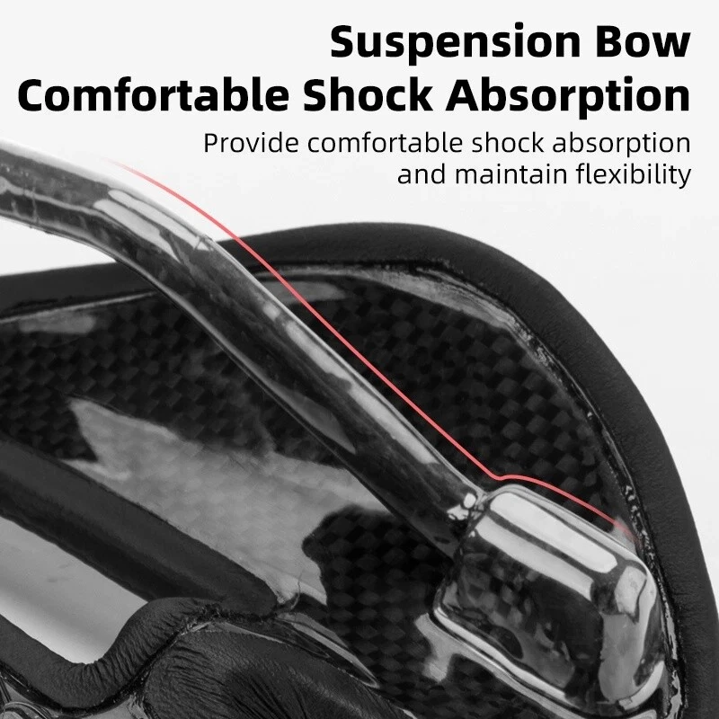 Asiento de bicicleta ROCKBROS ligero cojín de fibra de carbono transpirable cómodo sillín Foto 4 de 4