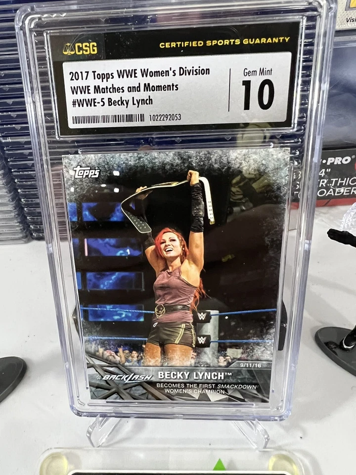 becky lynch 2017 topps wwe women’s division wwe matches and moments csg 10  - Image 4 of 4