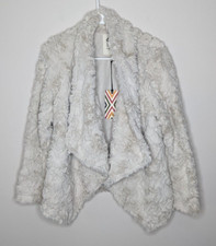 Dylan Faux Fur Wrap Coat, Cream, Women's Xs