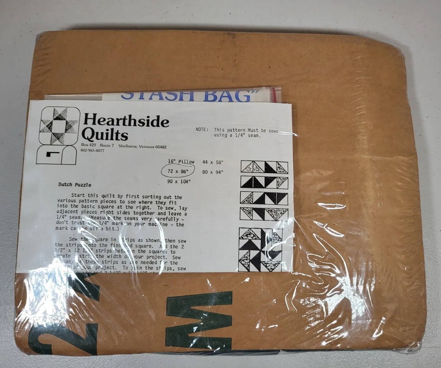 Hearthside Quilt Kit Dutch Puzzle Pre Cut Fabric 72" X 86" eBay