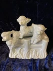 Vintage Haegar Lamb Planter Baby Blue #3505 made USA