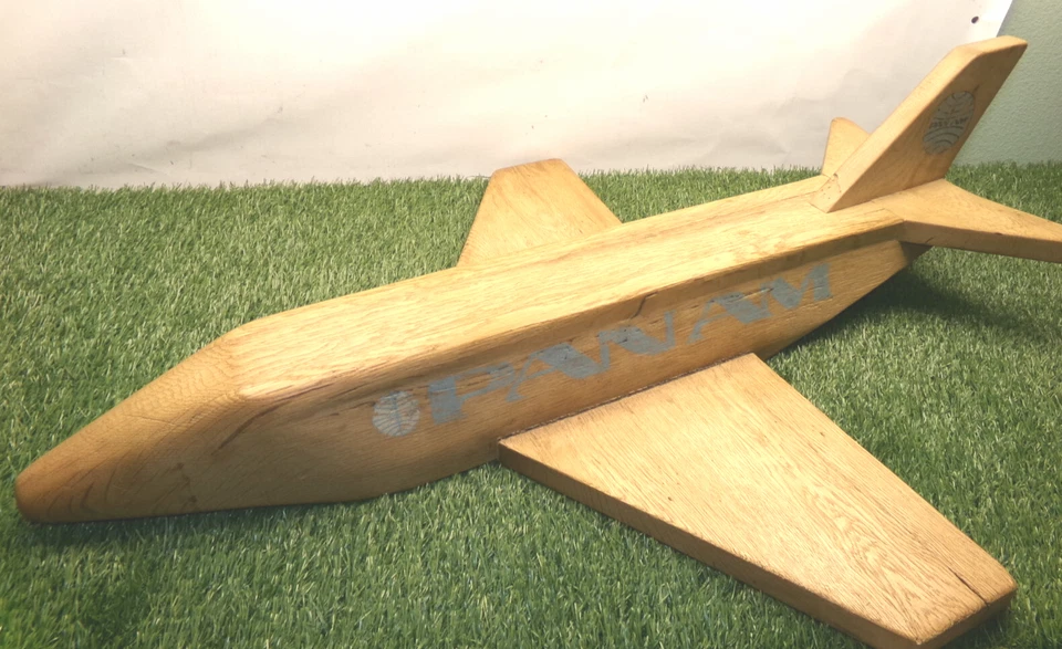Convención Panamericana Panamericana Años 60 Avión Grande de Madera ~ RARO ~ 37" x 27" Foto 2 de 4