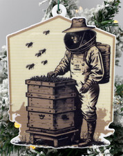 Beekeeper Honey Farmer Christmas Ornament