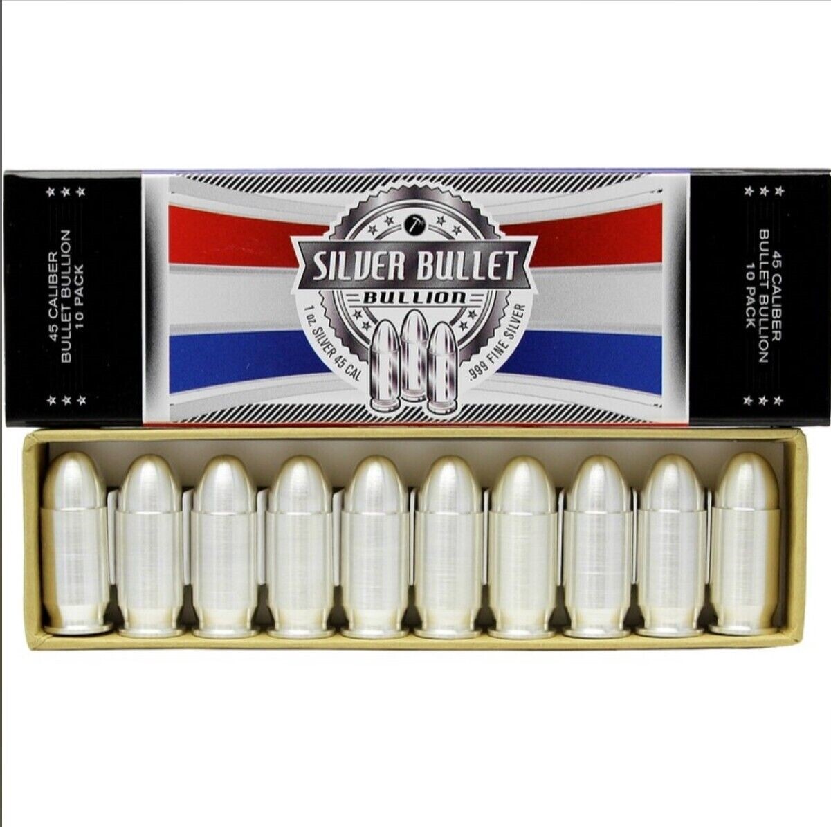 Silvertowne Mint - 1 oz .999 Fine Silver Bullet .45 Caliber ACP