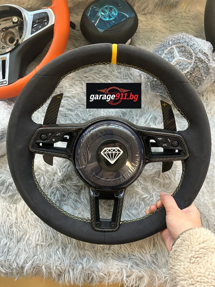 Porsche Alcantara Steering Wheel GT3 911 Cayman Boxter 991 997 981 970 987 971 - Image 3 of 4