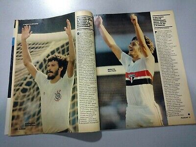 RARE PLACAR MAGAZINE 1983 BRAZIL FOOTBALL SOCRATES FLAMENGO MENGÃO FALCÃO  GOOD