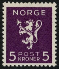 Norway 1940 (NK 229, MI 210, SC 206 - Lion - MH