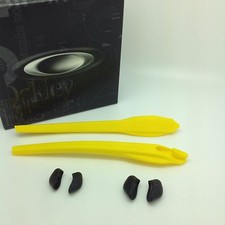AUTHENTIC OAKLEY FLAK 2.0 EAR SOCKS  NOSE PADS KIT YELLOW NEW