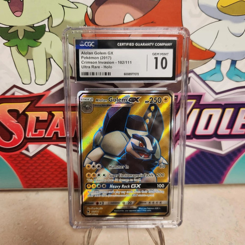 Alolan Golem-GX graded CGC 10 for sale on eBay