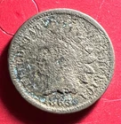 1863 US Copper Nickel Indian Head Cent! FINE Details Civil War Days Old US Coin!