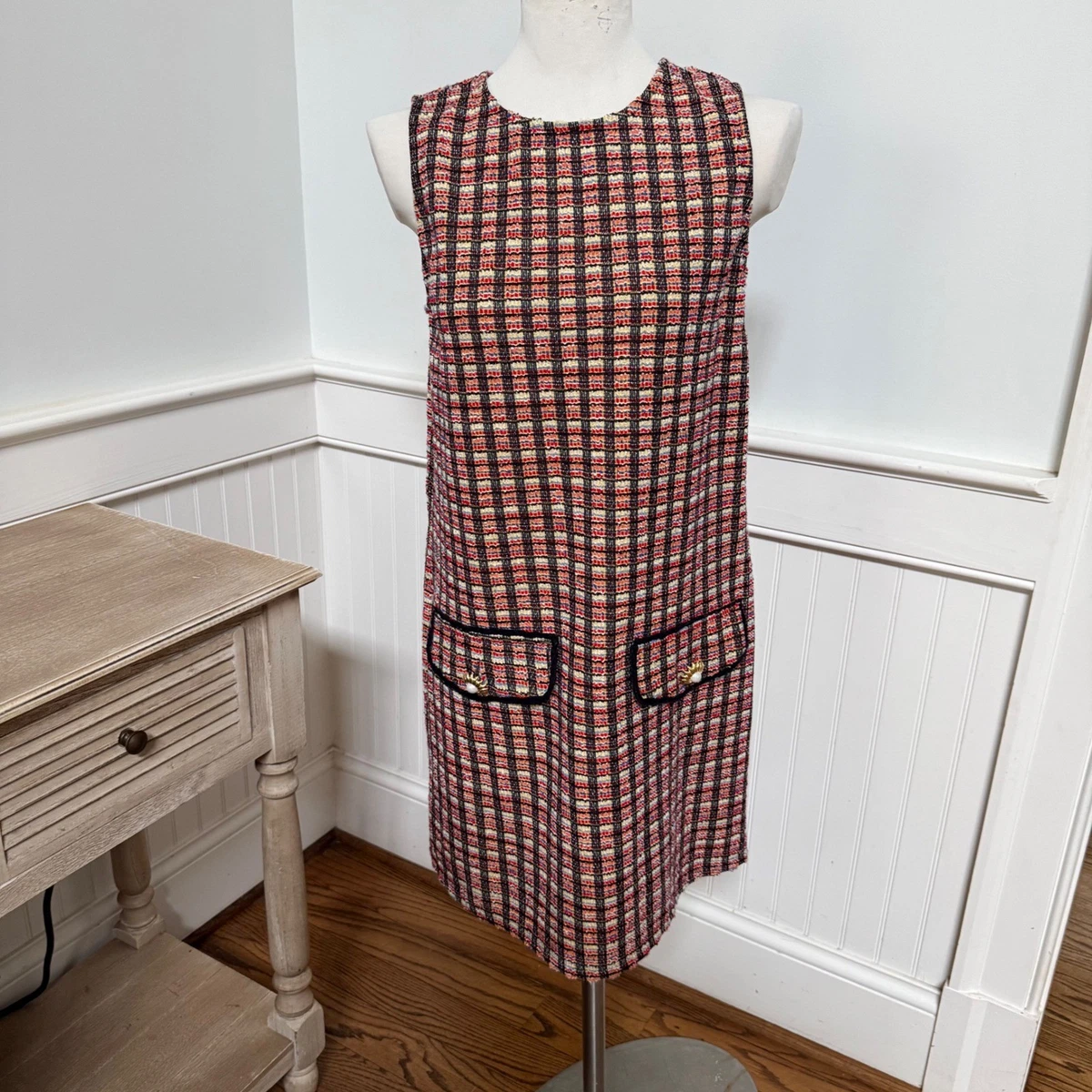Dulcita Elegante Vestido Mini Ajustado Sin Mangas Con Estampado De
