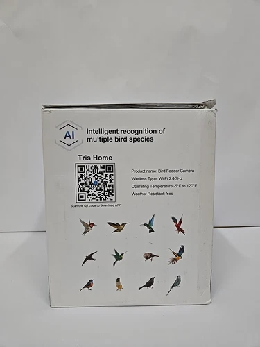 AI recognition, Solar-Powered Bird Feeder with Camera - Picture 2 of 4
