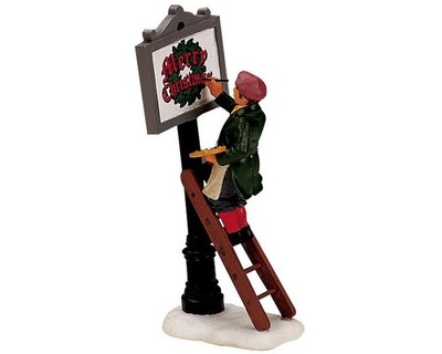 Lemax-12527-411, Sign Painter, Weihnachtsdorf, Weihnachtsfiguren