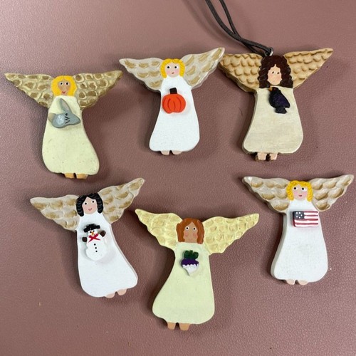 Handmade folk art Nancy Thomas Angel Pins