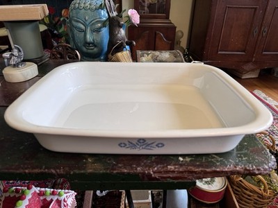 Corning Ware ALL WHITE Roaster Casserole Lasagna Pan 14''x11.5''x2.25'' A-76 184MA