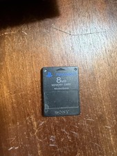 Sony OEM PlayStation 2 8MB Memory Card Black Very Good