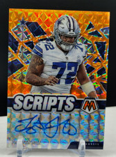 Trysten Hill AUTO Orange Prizm Scripts 2021 Panini Mosaic Dallas Cowboys SSP