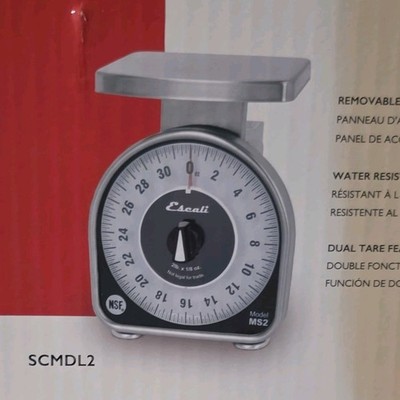 Escali MS2 Mechanical Dial Portion Scale, 2 lb Capacity, English, SCMDL2