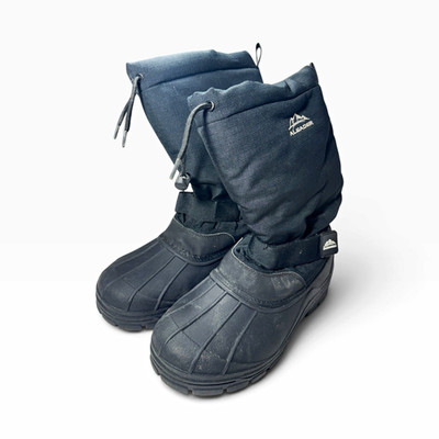 Aleader Black 3M Thinsulate Insulated Mid-Calf Snow Boots Drawstring