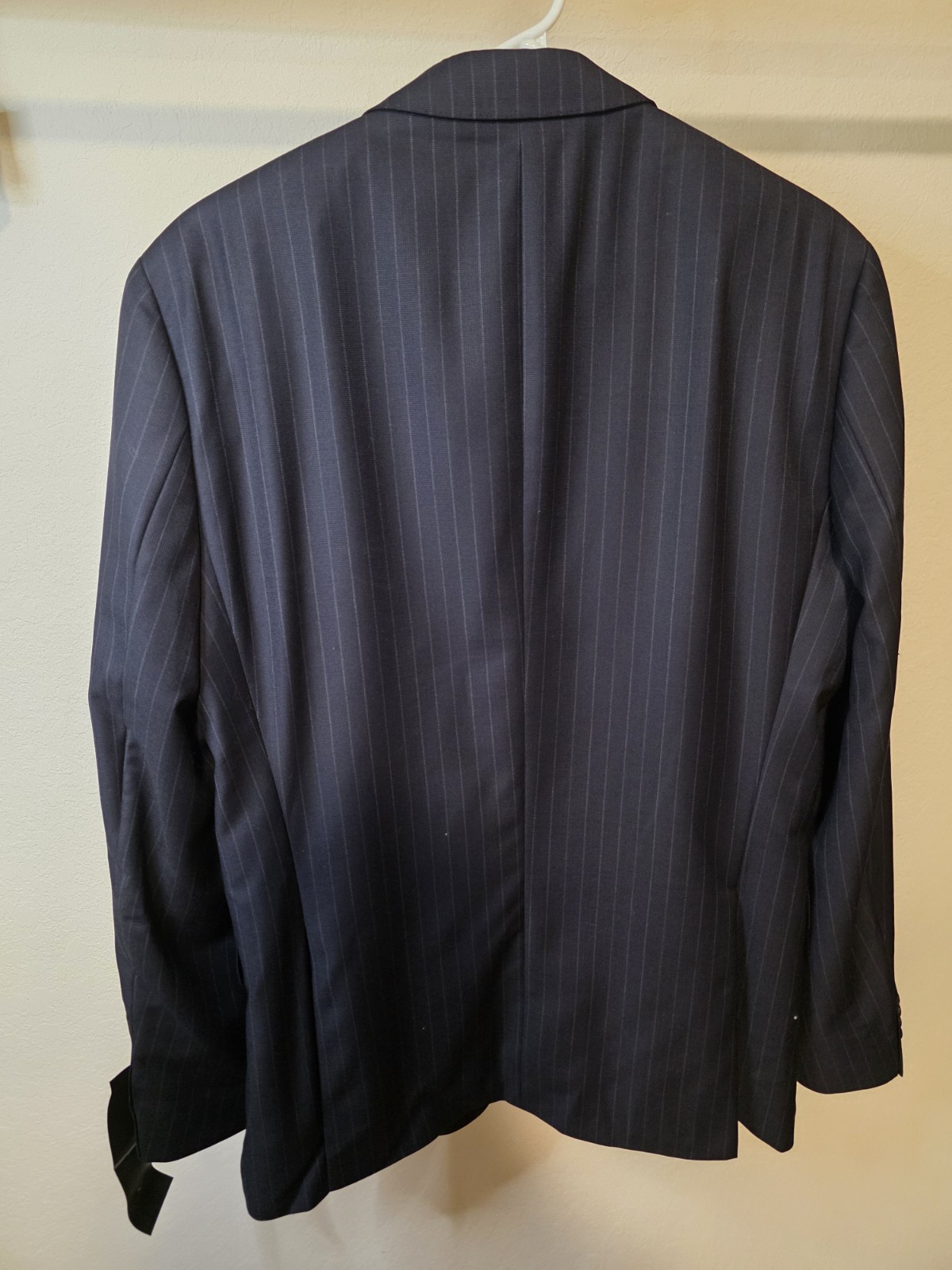 Hugo BOSS Huge Slim Fit Navy Pinstripe Wool Jacket BOSS 40R thumbnail 9