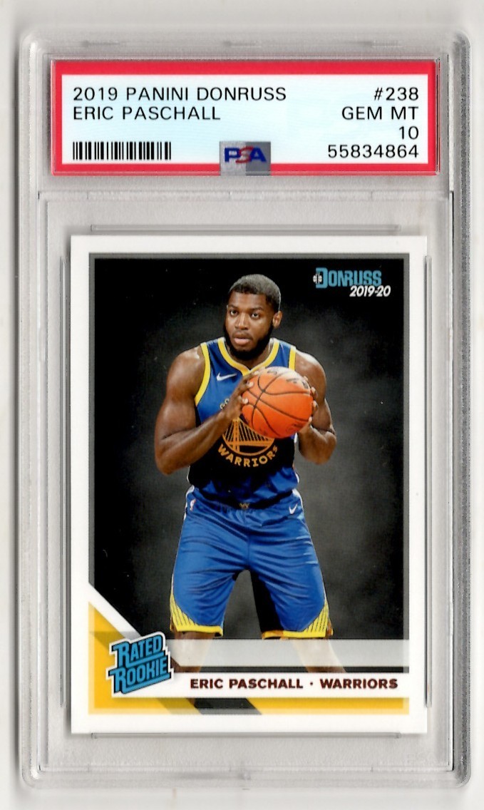 PSA 10 Eric Paschall 2019 Panini Donruss #238 Rookie, Golden State Warriors