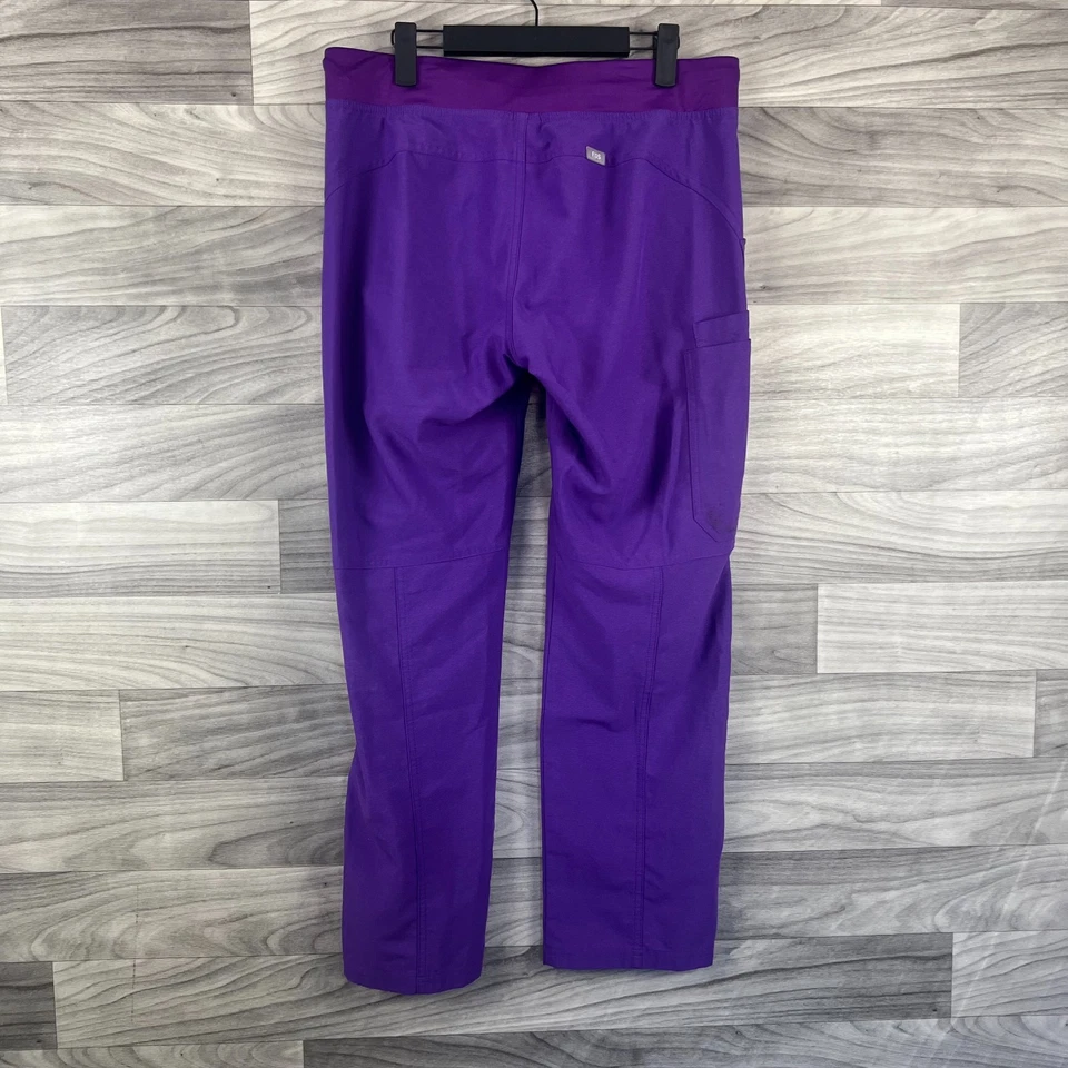 Pantalones Médicos Figs Cargo Para Mujer Medianos Púrpura Pierna Recta Cordón Cintura Trabajo Foto 2 de 4